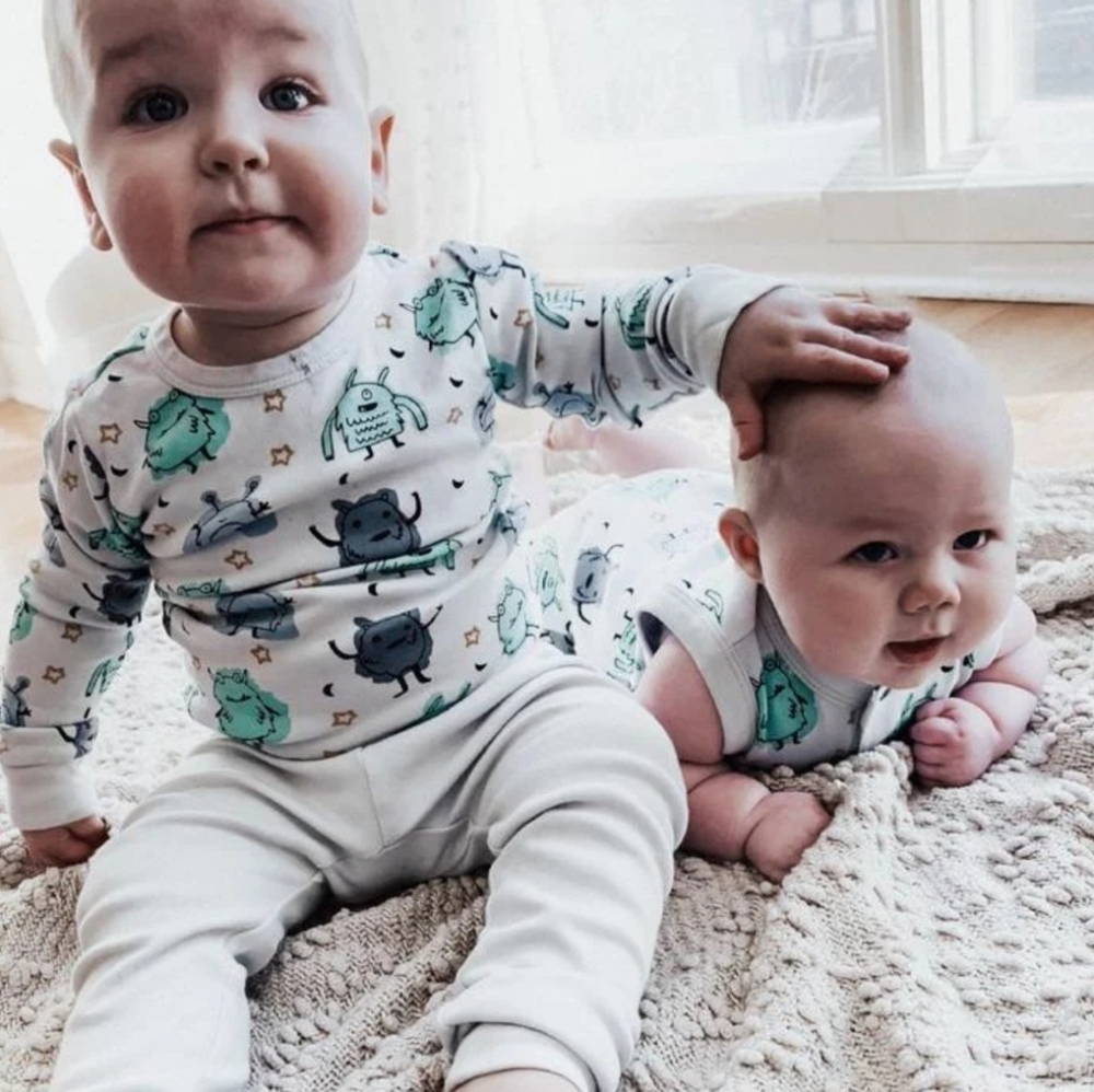 Finn & Emma Organic Cotton Monster PJ Top